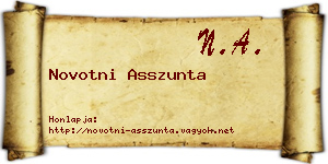 Novotni Asszunta névjegykártya